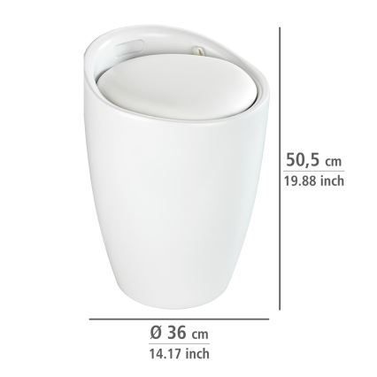 WENKO 24228100 - Kruk CANDY 36x50,5 cm wit/zwart