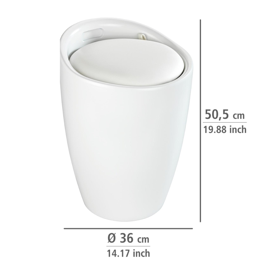 WENKO 24228100 - Tabouret CANDY 36x50,5 cm blanc/noir