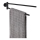WENKO 24238100 - BOSIO BLACK handdoekhouder 5,5 x 43 cm, roestvrij staal / zilverkleurig