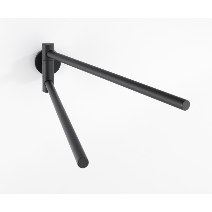 WENKO 24238100 - BOSIO BLACK handdoekhouder 5,5 x 43 cm, roestvrij staal / zilverkleurig