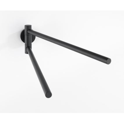 WENKO 24238100-Porte-serviettes BOSIO BLACK 5,5x43 cm inox/argenté