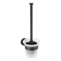 WENKO 24243100-WC BOSIO BLACK wc-borstel 10x35 cm roestvrij staal/zilver/satijn