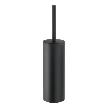 WENKO 24289100-WC WC-borstel TURBO-LOC OREA BLACK 9x39,5 cm, roestvrij staal/zwart