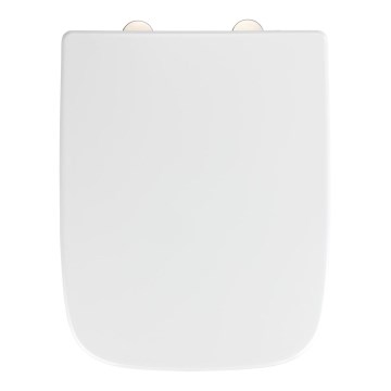 WENKO 24334100-Abattant WC EXCLUSIVE 46,5x37 cm blanc/argenté