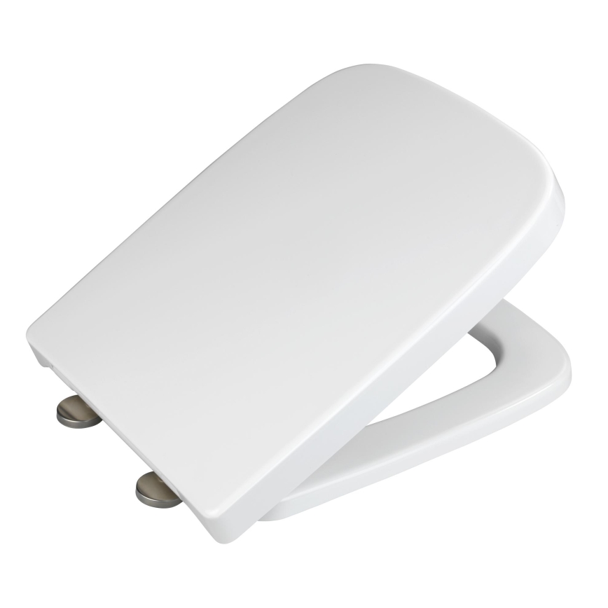 WENKO 24334100-Abattant WC EXCLUSIVE 46,5x37 cm blanc/argenté