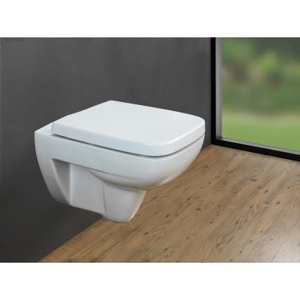 WENKO 24334100-Abattant WC EXCLUSIVE 46,5x37 cm blanc/argenté