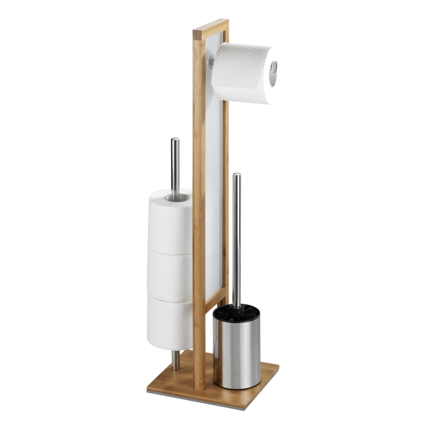 WENKO 24391100 - WC-borstel RIVALTA 18x70 cm bruin/wit/zwart