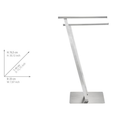 WENKO 24397100 - Handdoekhouder LIRIO 20x76,5 cm roestvrij staal/satijn