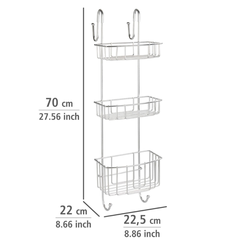 WENKO 24422100 - Étagère OLESI 22,5x70 cm inox/argentée