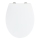 WENKO 24516100-WC Abattant WC robuste, capacité 300/350 kg, 37 x 44,5 cm, blanc/argenté
