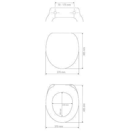 WENKO 24516100-WC Abattant WC robuste, capacité 300/350 kg, 37 x 44,5 cm, blanc/argenté