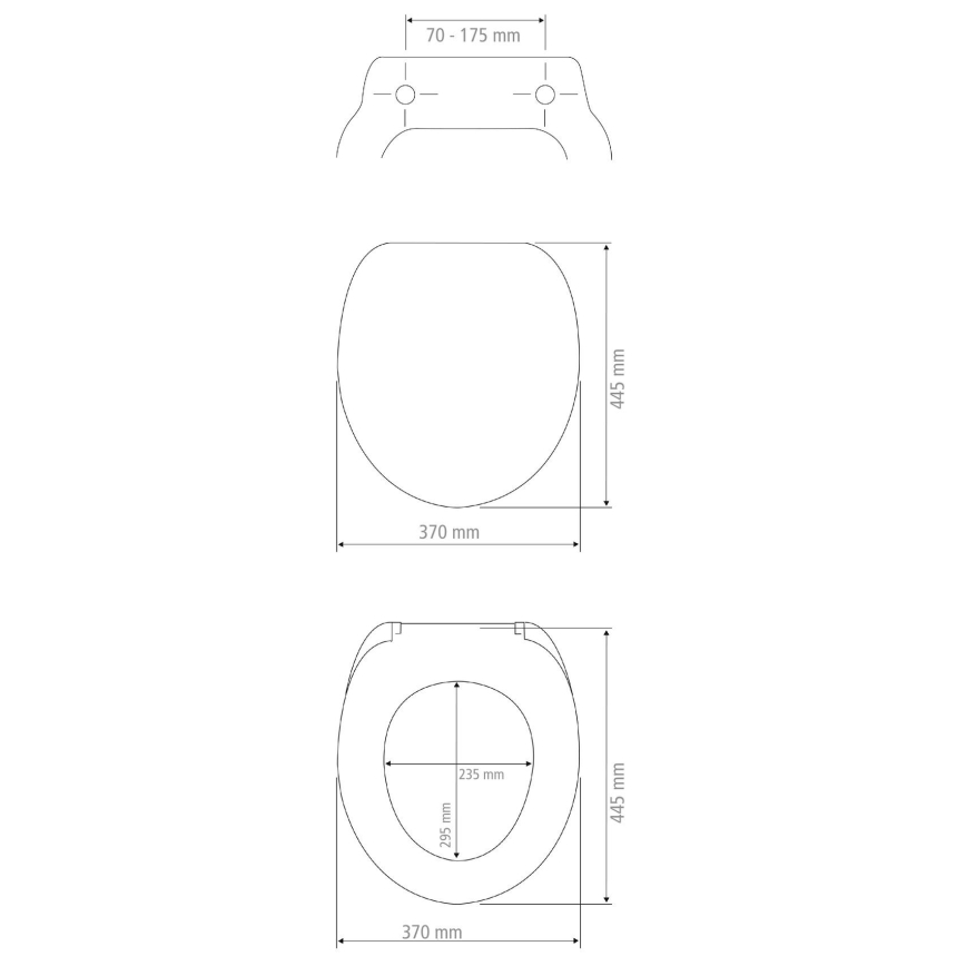 WENKO 24516100-WC Abattant WC robuste, capacité 300/350 kg, 37 x 44,5 cm, blanc/argenté