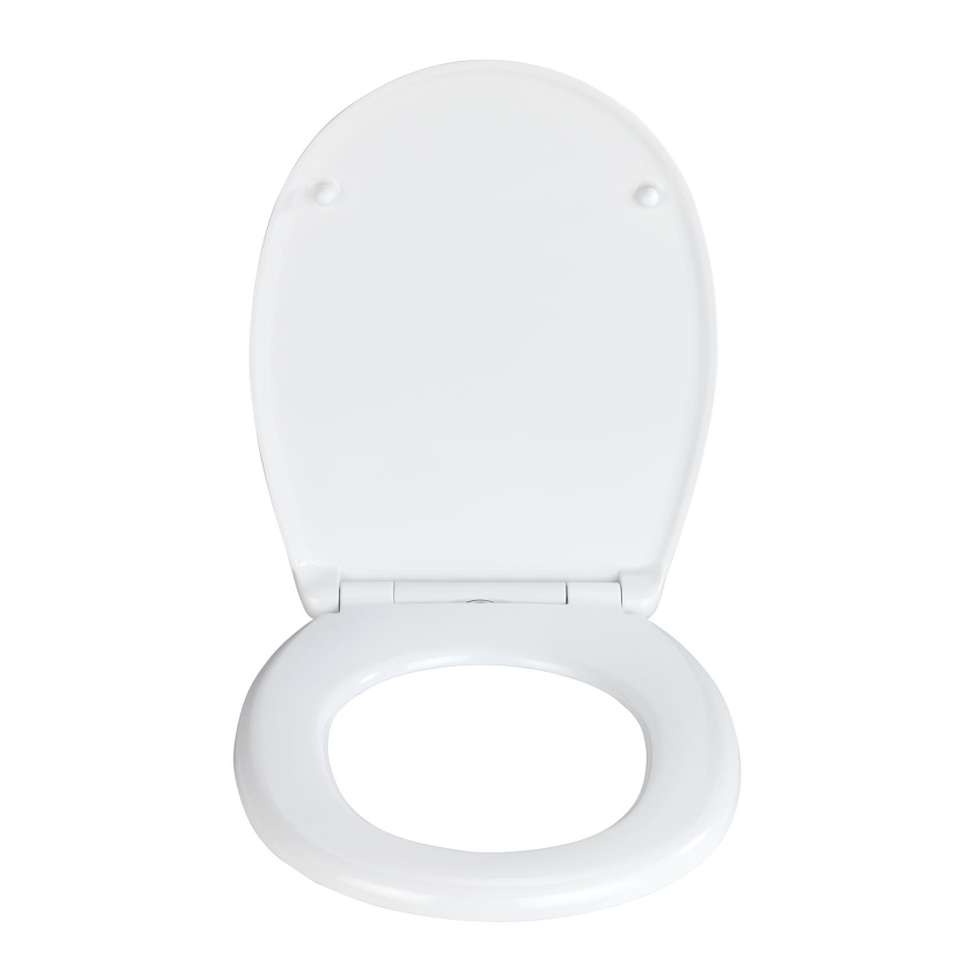 WENKO 24571100-WC WC-bril VORNO NEO 46x37 cm wit/zilver