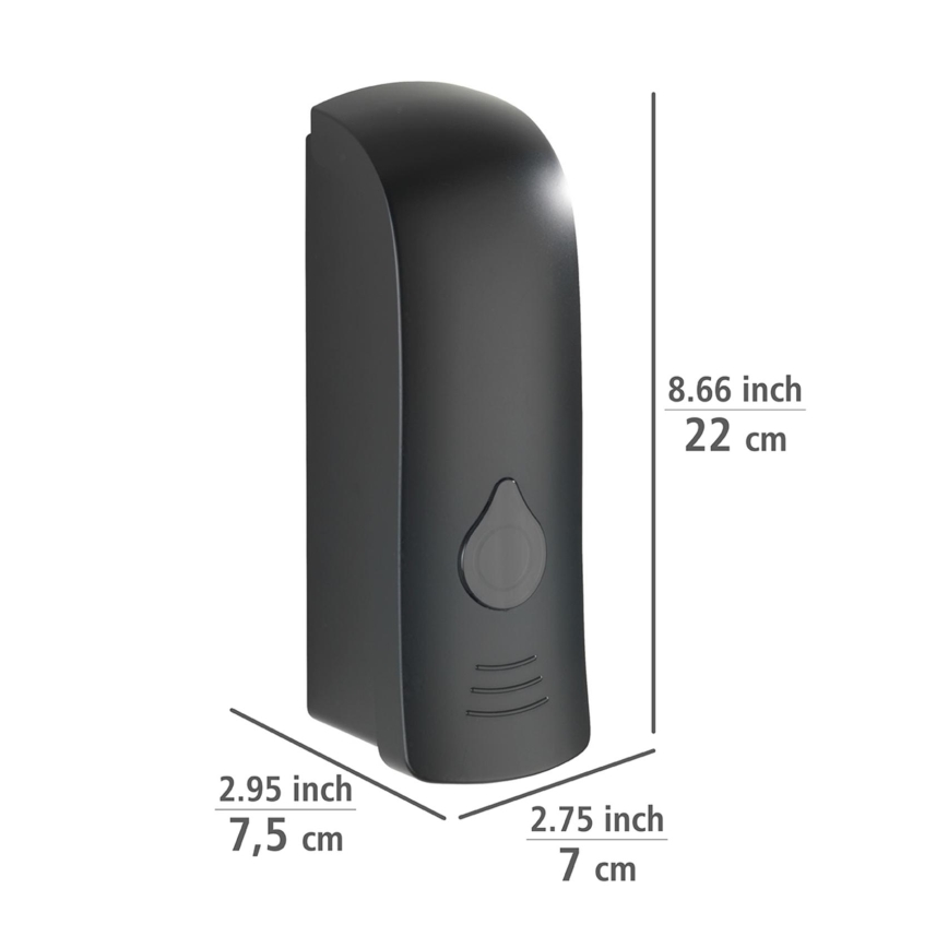 WENKO 24589100-Distributeur de savon RANERA 280 ml noir