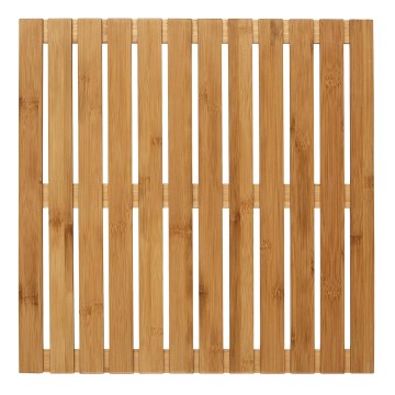 WENKO 24610100 - BAMBUSA vloermat 50x50 cm bruin