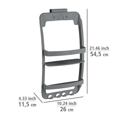 WENKO 24633100 - Étagère UNIVERSAL 26 x 54,5 cm anthracite