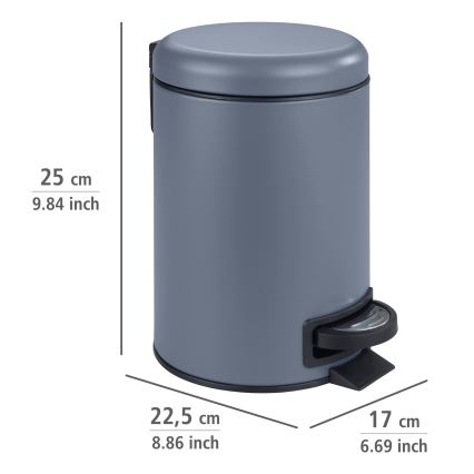 WENKO 24635100 - Mand LEMAN 17x25 cm blauw/zwart