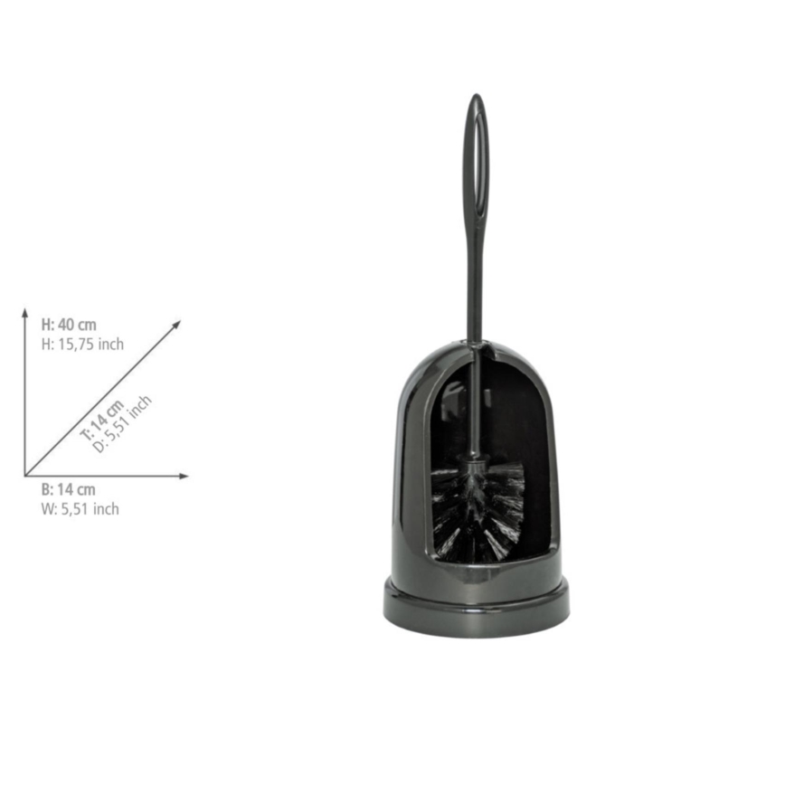 WENKO 24637100 - Brosse WC STANDARD 14x40 cm noire