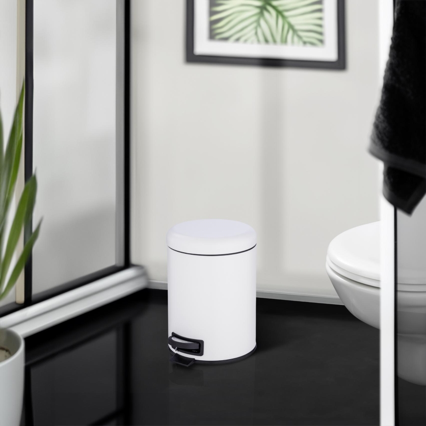 WENKO 24678100 - Mand LEMAN 21x24 cm wit/zwart