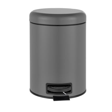 WENKO 24682100 - Corbeille LEMAN 21x24 cm gris/noir