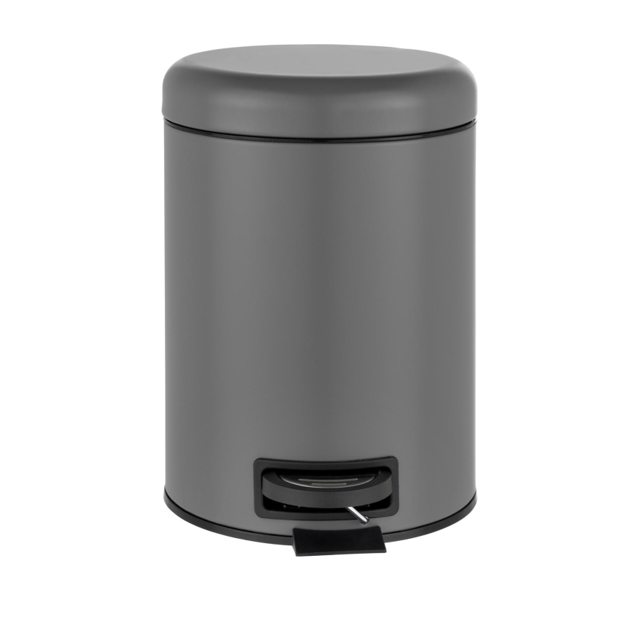 WENKO 24682100 - Corbeille LEMAN 21x24 cm gris/noir