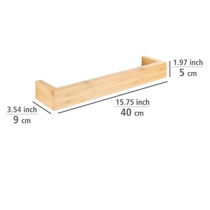 WENKO 24741100 - Porte-serviettes BAMBUSA 40x9 cm brun