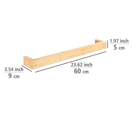 WENKO 24742100 - Handdoekhouder BAMBUSA 60x9 cm bruin