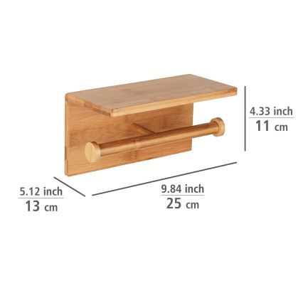 WENKO 24745100 - Toiletrolhouder BAMBUSA 25x13 cm bruin