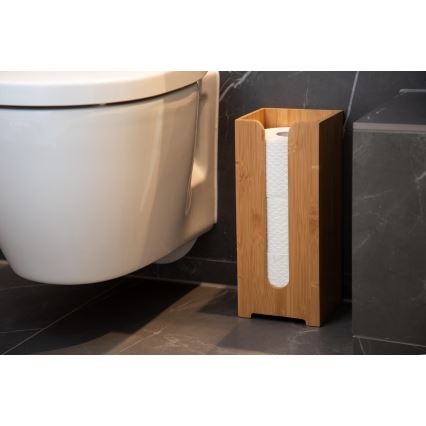 WENKO 24749100 - Toiletrolhouder BAMBUSA 15x35,5 cm bruin