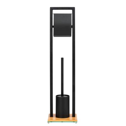 WENKO 24751100 - WC-set BAMBU⁠SA 18x72,5 cm zwart/bruin