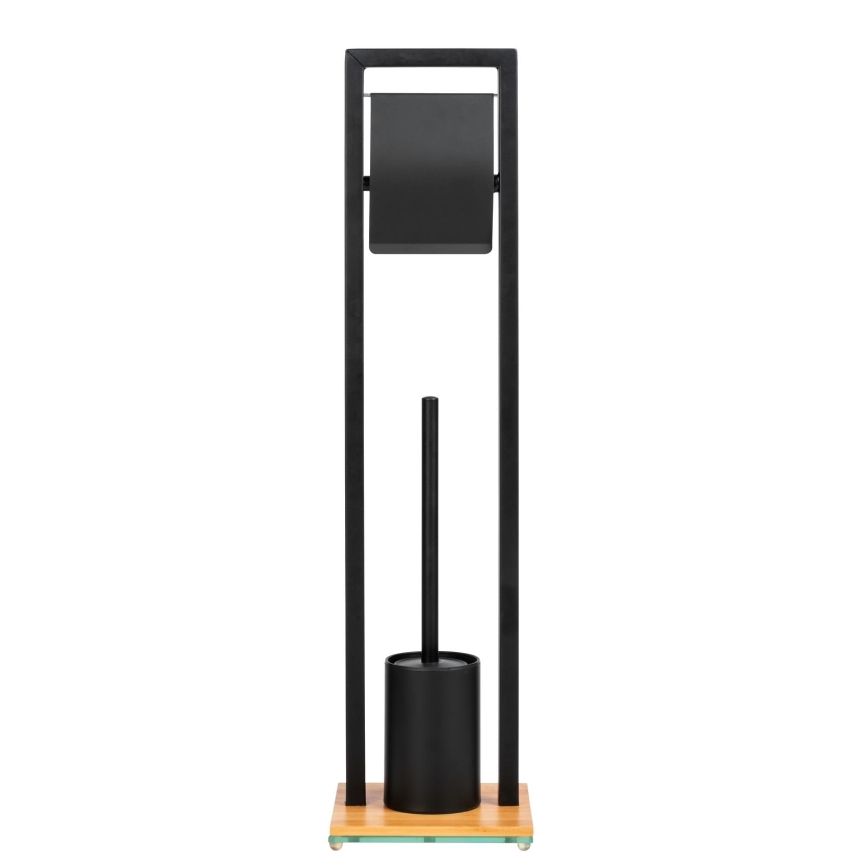 WENKO 24751100 - WC-set BAMBU⁠SA 18x72,5 cm zwart/bruin