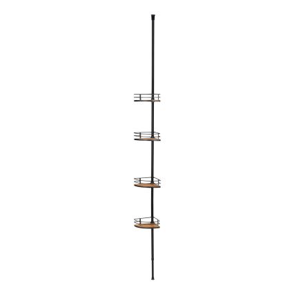WENKO 24756100-Hoekplank DOLCEDO 31x20 cm roestvrij staal/zwart/bruin