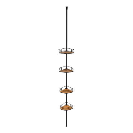 WENKO 24756100-Hoekplank DOLCEDO 31x20 cm roestvrij staal/zwart/bruin