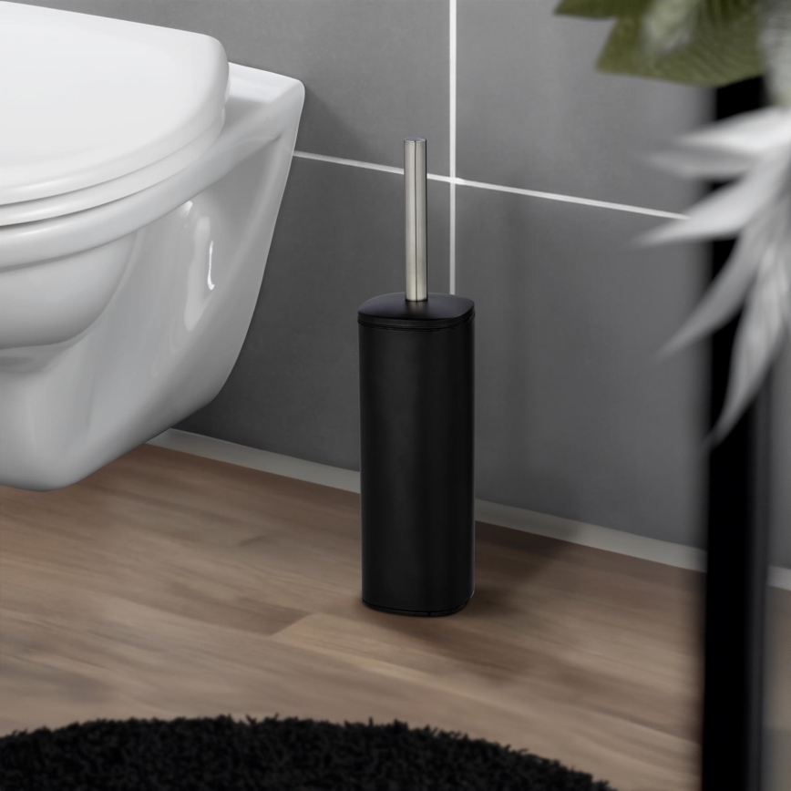 WENKO 24778100 - WC-borstel ALASSIO 9,3x39,2 cm roestvrij staal/zwart
