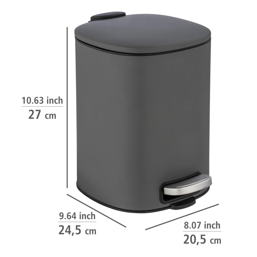 WENKO 24780100 - Mand ALASSIO 20,5x27 cm grijs/zwart