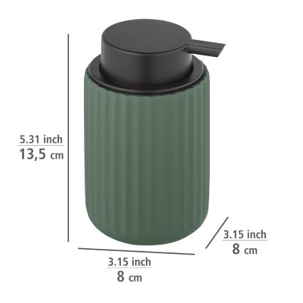WENKO 24807100 - Zeepdispenser BELLUNO 8x13,5 cm groen/zwart