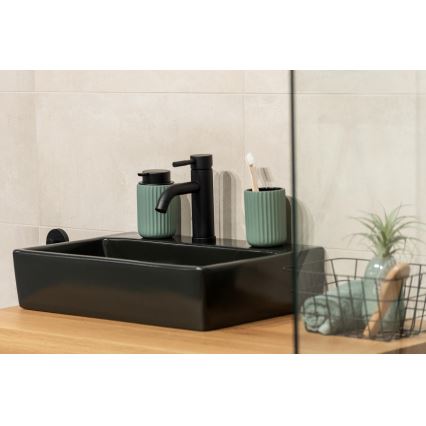 WENKO 24807100 - Zeepdispenser BELLUNO 8x13,5 cm groen/zwart