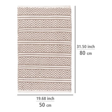 WENKO 24868100-Tapis SHAKI 50x80 cm beige/blanc