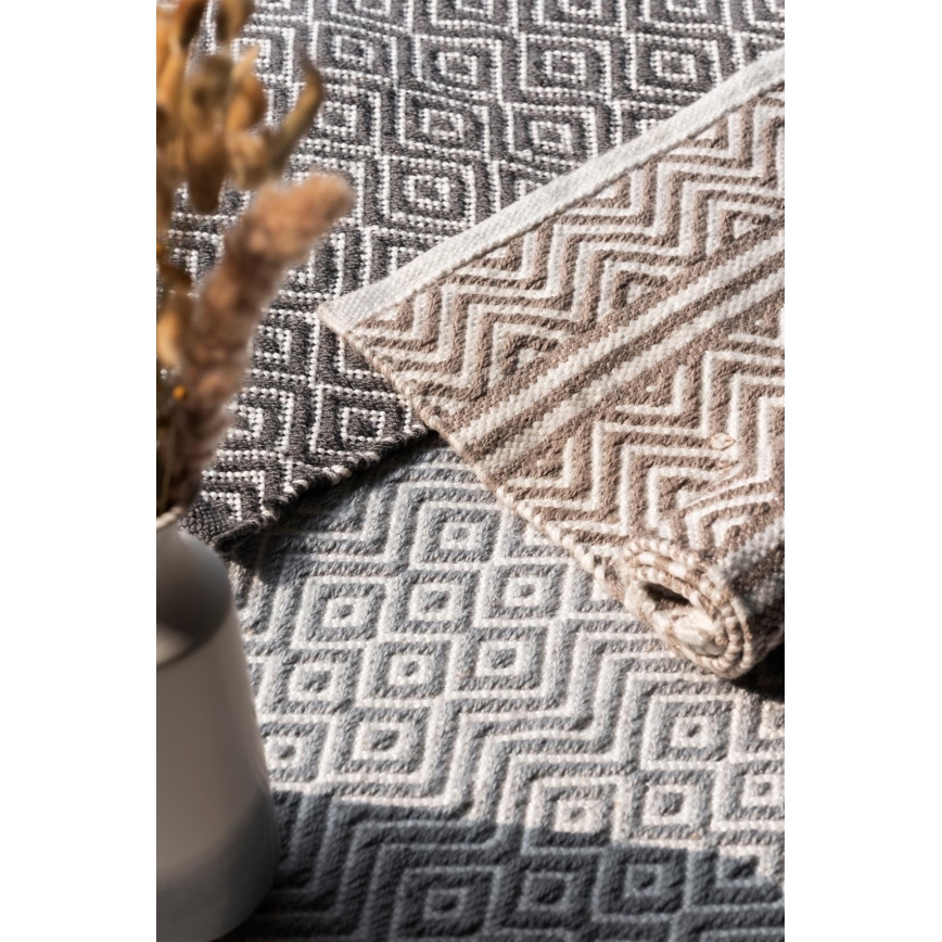 WENKO 24868100-Tapis SHAKI 50x80 cm beige/blanc