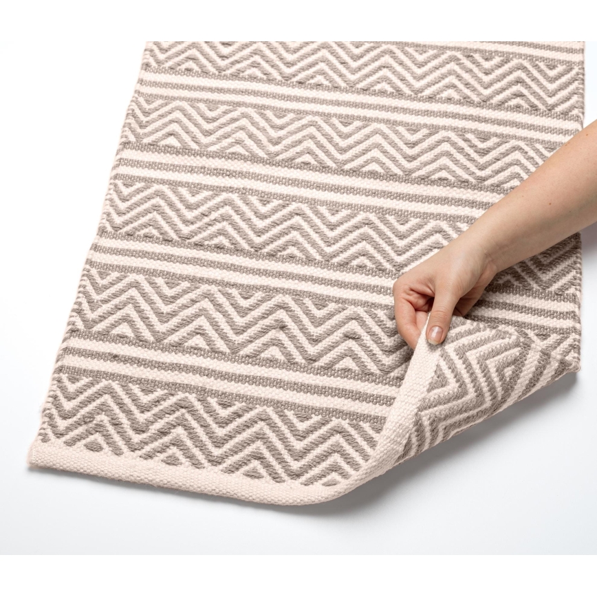 WENKO 24868100-Tapis SHAKI 50x80 cm beige/blanc