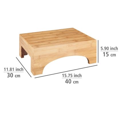 WENKO 24870100 - Kruk BAMBUSA 40x30 cm bruin