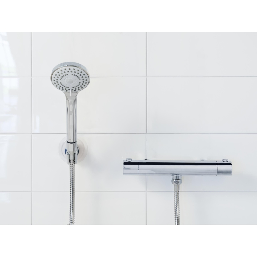 WENKO 24918100 - Douchekop BASIC LINE 9,5x9,5 cm glanzend chroom/zilverkleurig