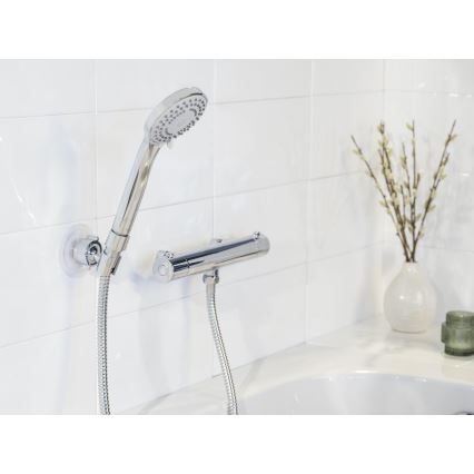 WENKO 24918100 - Douchekop BASIC LINE 9,5x9,5 cm glanzend chroom/zilverkleurig