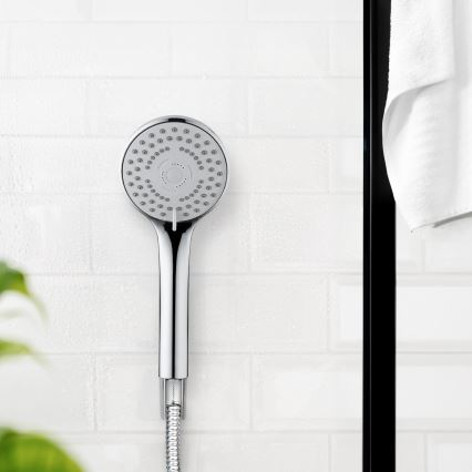 WENKO 24918100 - Pomme de douche BASIC LINE 9,5x9,5 cm, finition chrome brillant/argenté