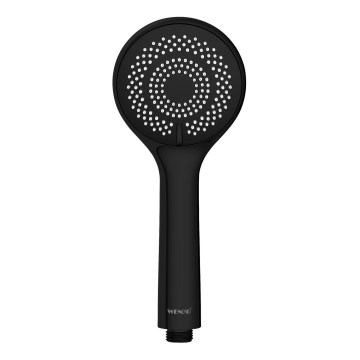 WENKO 24923100 - Tête de douche Système d'économie d'eau 9,5x9,5 cm noire