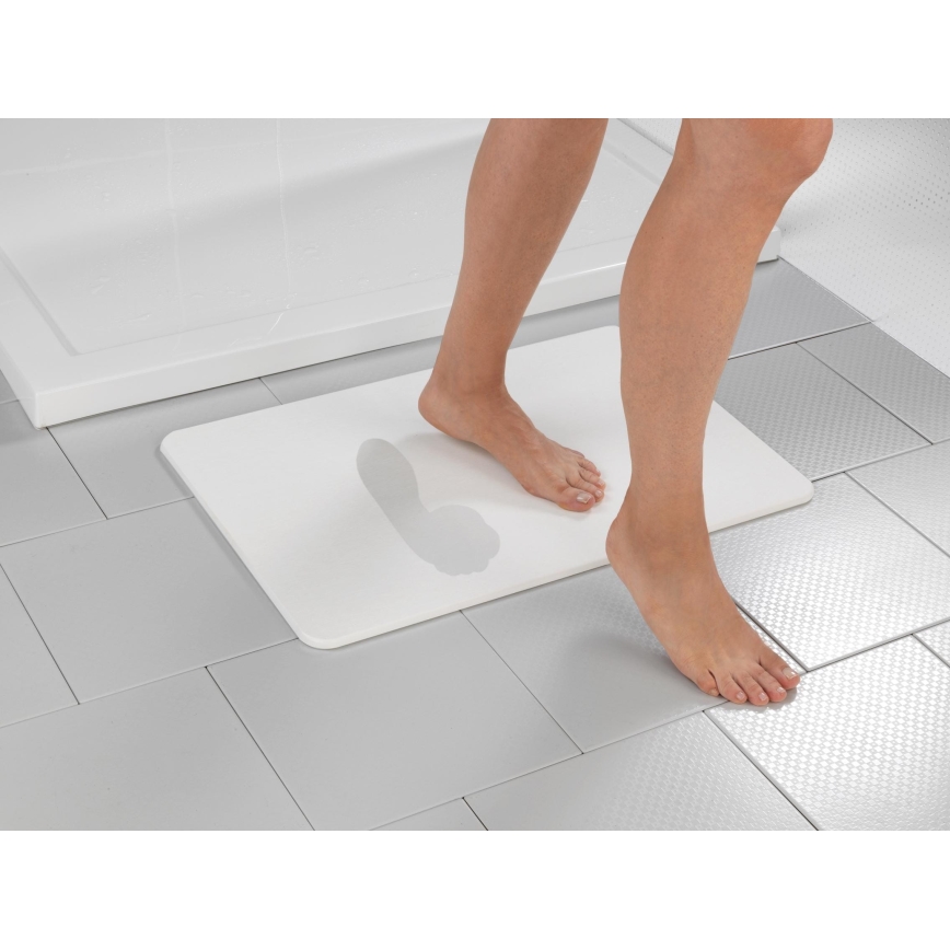 WENKO 24935100-Tapis SIMI 39x60 cm blanc