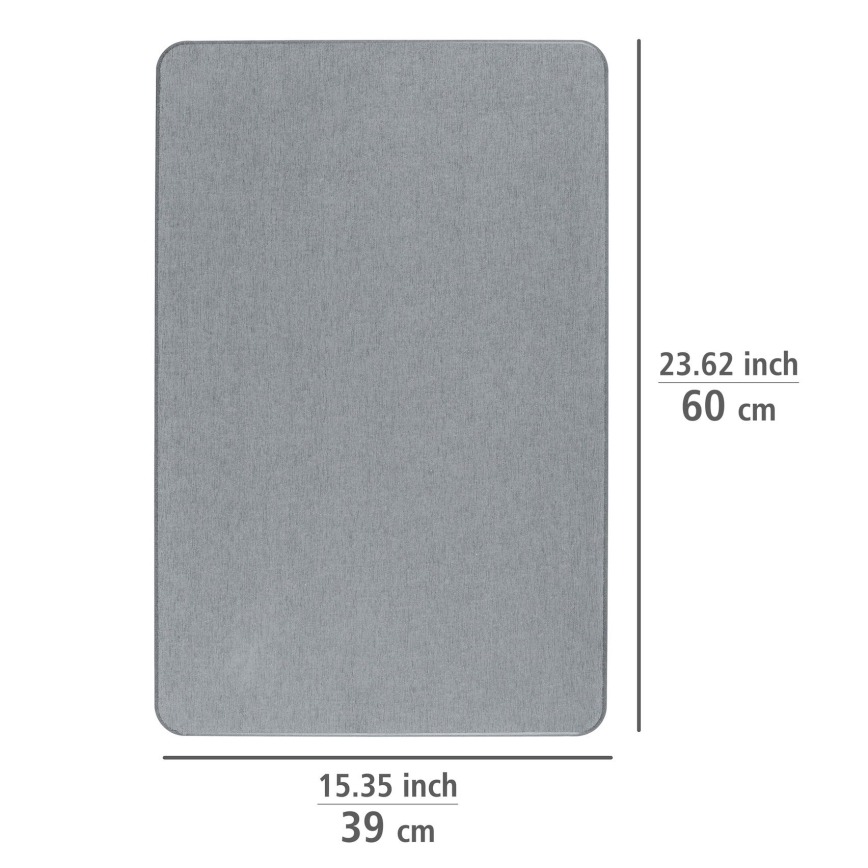 WENKO 24936100-Badmat SIMI 39x60 cm grijs