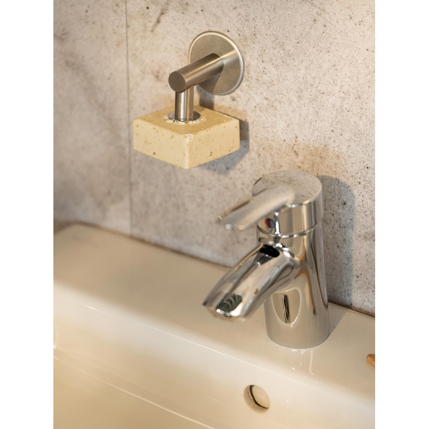 WENKO 24971100-Porte-savon TURBO-LOC 4,5x7 cm argenté