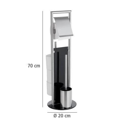 WENKO 24981800 - ensemble WC RAVINA 20x70 cm inox/argenté