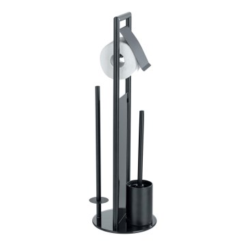 WENKO 24982800 - WC-set RAVINA 20x70 cm RVS/zwart